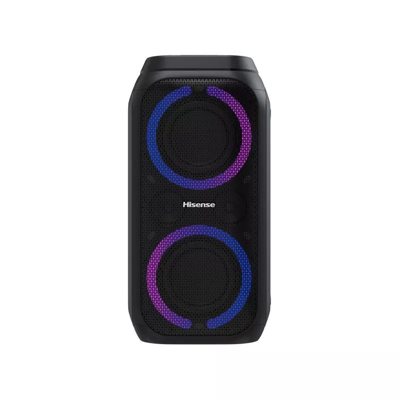 Portable party speaker HISENSE Party Rocker 160 — 160 W RMS, 2.0 channels, IPX4, black, 6.3 kg