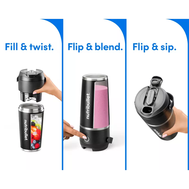 NutriBullet Flip 0.59 L Portable blender 11 W Black