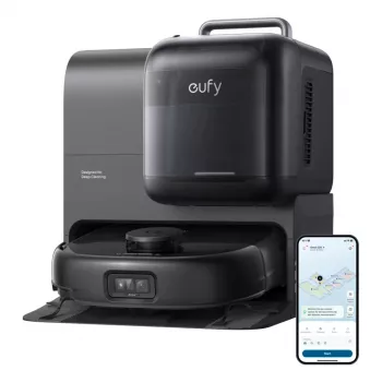 Robot vacuum and mop Eufy Omni E28 — 3 L dust, 2.5 L water, 5200 mAh battery, black