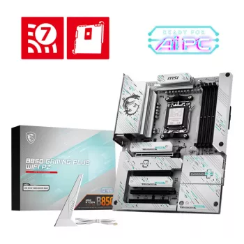 Motherboard MSI B850 GAMING PLUS WIFI PZ — AMD B850, Socket AM5, ATX, DDR5, 4x DIMM, 3x M.2, Wi‑Fi, Bluetooth