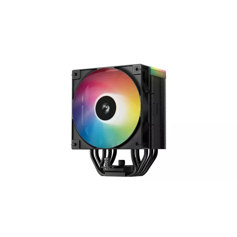 CPU air cooler DeepCool AG500 BK ARGB V2 — tower cooler for Intel and AMD sockets, stacked fin heatsink, ARGB lighting