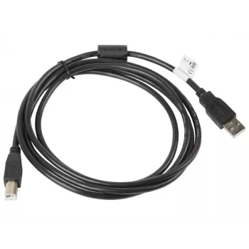USB 2.0 cable LANBERG CA-USBA-11CC-0018-BK 1.8 m, USB A to USB B, black, 480 Mbps