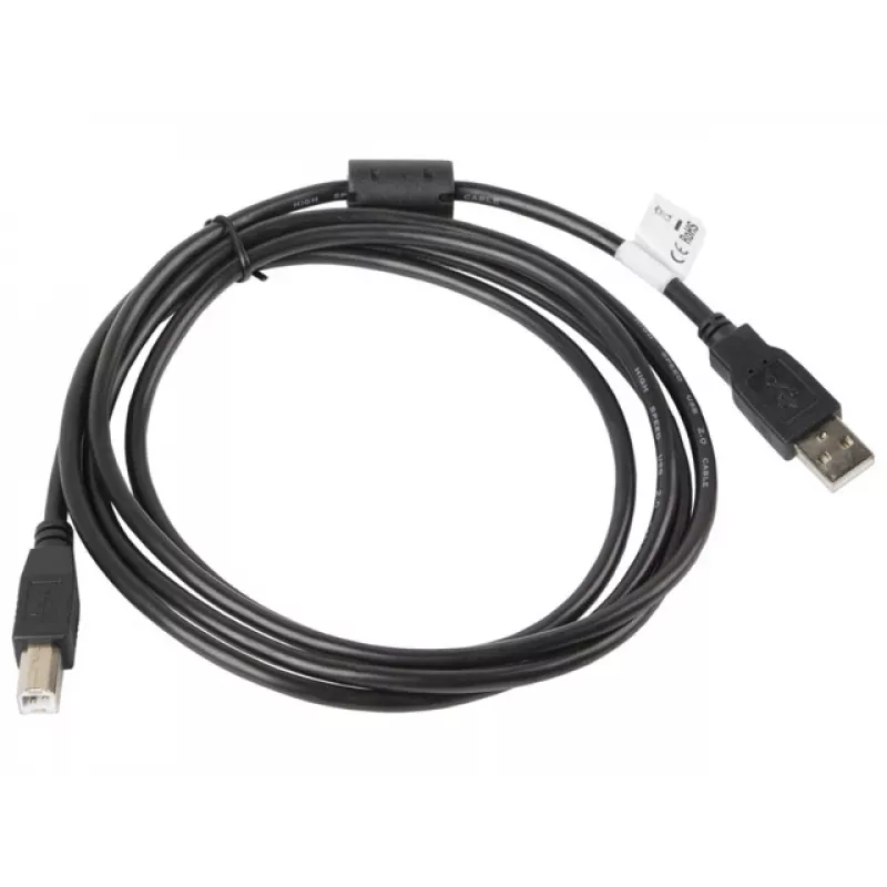 USB 2.0 cable LANBERG CA-USBA-11CC-0018-BK 1.8 m, USB A to USB B, black, 480 Mbps