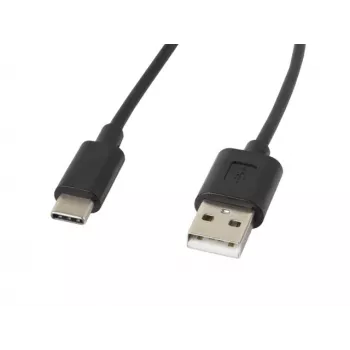 USB cable LANBERG CA-USBO-10CC-0018-BK USB 2.0, USB A (male) to USB C (male), 1.8 m, black