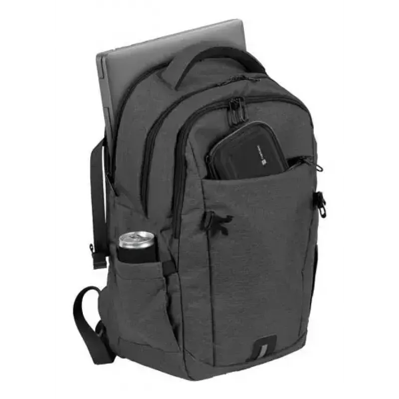 City backpack NATEC NTO-2226 — polyester, 160×325×465 mm, black/grey