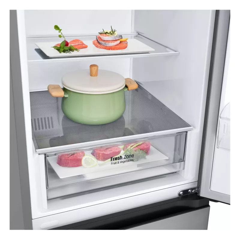 Fridge-freezer LG GBV21L0EPY, freestanding 344 L (234 L fridge / 110 L freezer), No Frost, Inverter, Silver