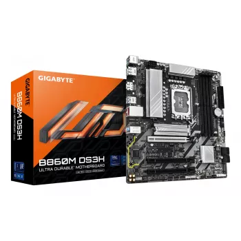 GIGABYTE B860M DS3H Motherboard - Intel Core Ultra Series CPUs, 5+1+2+1 Phases VRM, up to 9066MHz DDR5, 1xPCIe 5.0 + 1xPCIe 4.0 M.2, 2.5GbE LAN, USB 3.2 Gen 2