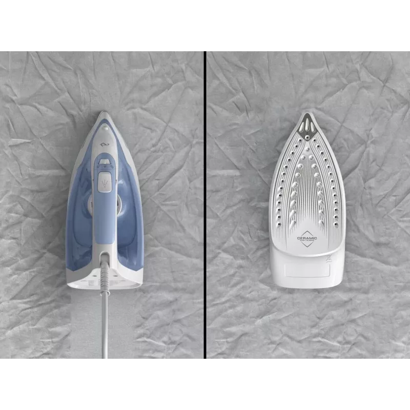 Tefal Virtuo 30 FV2C41E0 iron Dry & Steam iron Ceramic soleplate 2000 W Blue, White