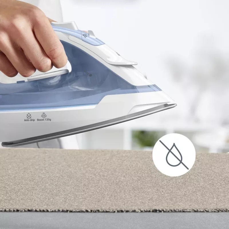 Tefal Virtuo 30 FV2C41E0 iron Dry & Steam iron Ceramic soleplate 2000 W Blue, White