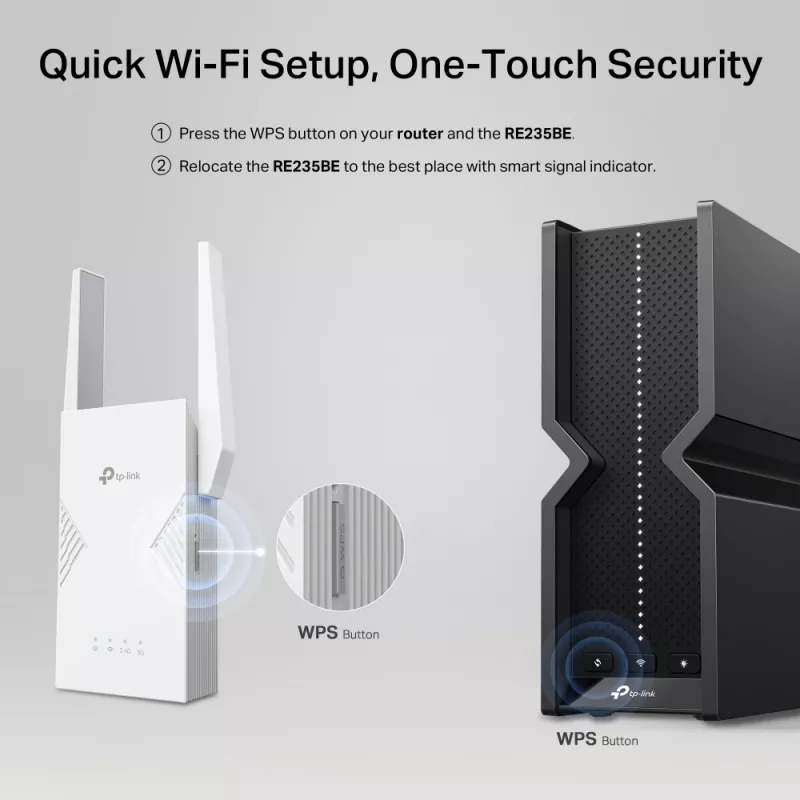 Network transmitter & receiver TP‑LINK BE3600 2882 Mbit/s, Dual‑band 2.4/5 GHz, 1× RJ‑45, White