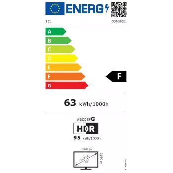 TCL T69C 50T69C TV 127 cm (50 inch) 4K Ultra HD Smart TV Wi-Fi Black 350 cd/m²