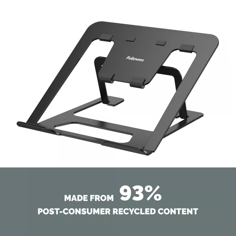 Fellowes Alumia Laptop Riser Portable Laptop Stand Max Size 15 inch Max Weight 5kg Black