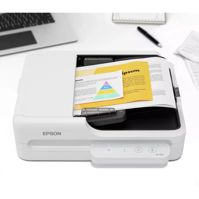 Epson WorkForce DS-1730 Flatbed & ADF scanner 1200 x 1200 DPI A4 Black, White