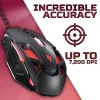 Gaming mouse Acer Nitro NMW200 — ambidextrous, optical 7200 DPI, 7 buttons, USB Type-A, black