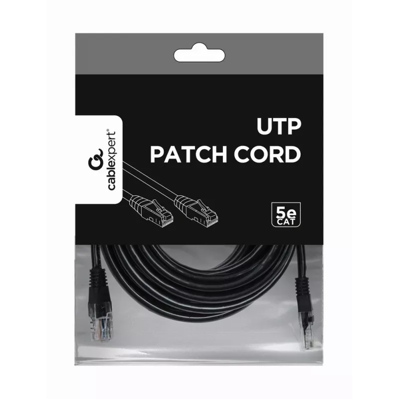 GEMBIRD Patch Cable - Cat 5e - UTP - 5m - Black