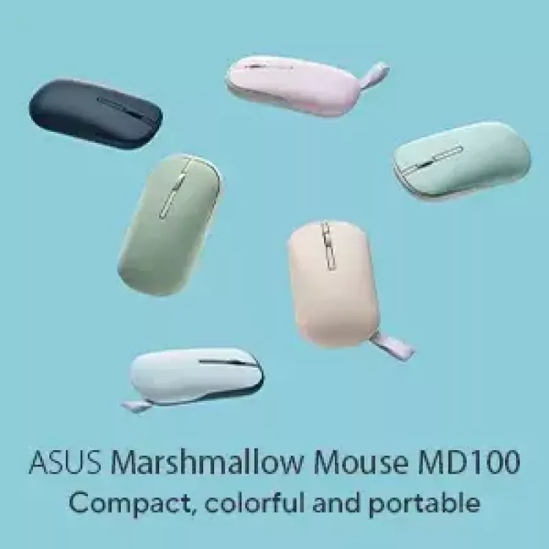 ASUS Marshmallow MD100 mouse Office Ambidextrous RF Wireless + Bluetooth Optical 1600 DPI