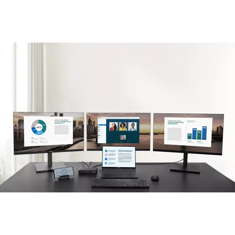 ASUS Triple Display USB-C Dock DC300 Docking USB 3.2 Gen 2 (3.1 Gen 2) Type-C Black