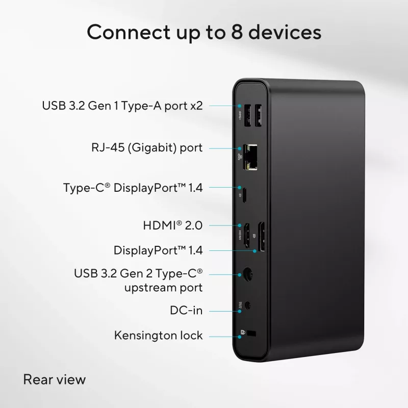 ASUS Triple Display USB-C Dock DC300 Docking USB 3.2 Gen 2 (3.1 Gen 2) Type-C Black