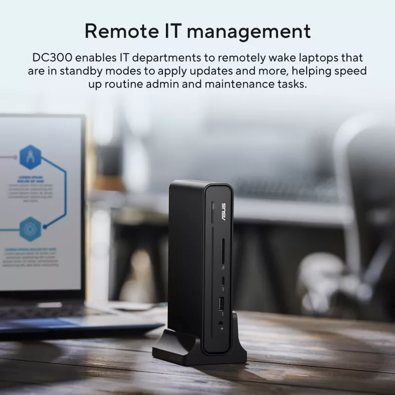 ASUS Triple Display USB-C Dock DC300 Docking USB 3.2 Gen 2 (3.1 Gen 2) Type-C Black