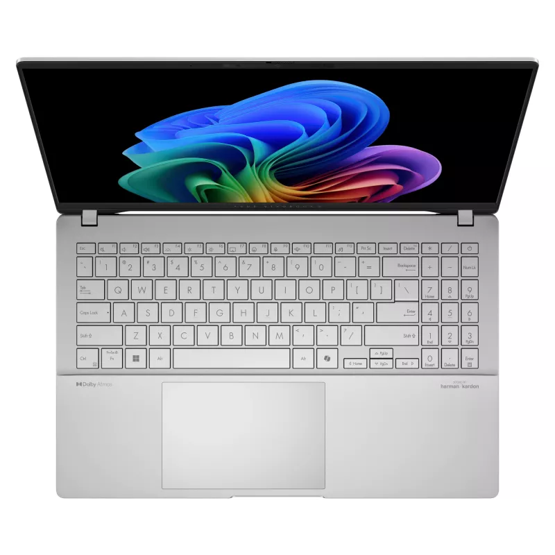 Laptop ASUS Vivobook S 15 S5507QA — Qualcomm Snapdragon X1E-78-100, 15.6 inch 3K, 32 GB RAM, 1 TB SSD, Windows 11 Home, Silver