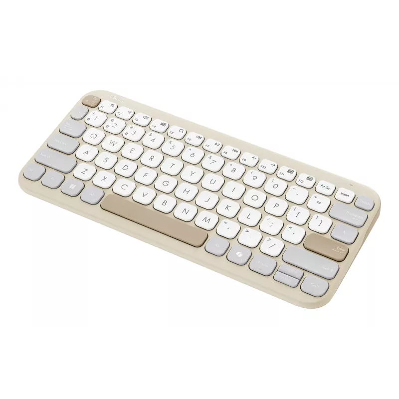 Wireless Bluetooth Keyboard ASUS Marshmallow KW100 — US International layout, Oat Milk