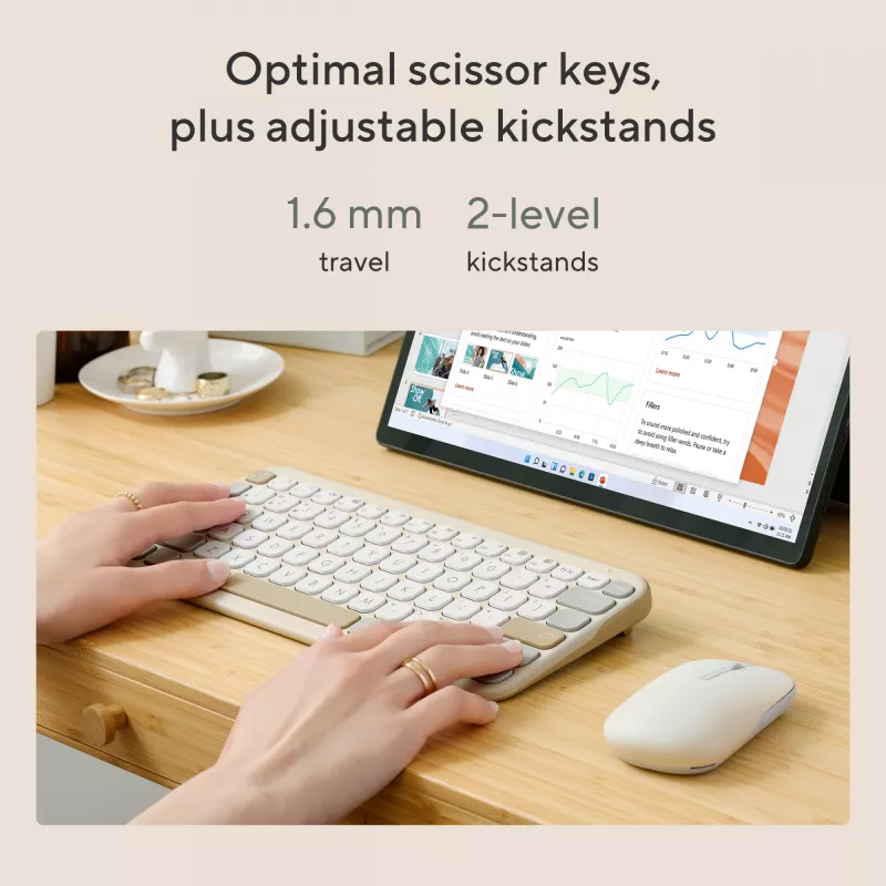 Wireless Bluetooth Keyboard ASUS Marshmallow KW100 — US International layout, compact design
