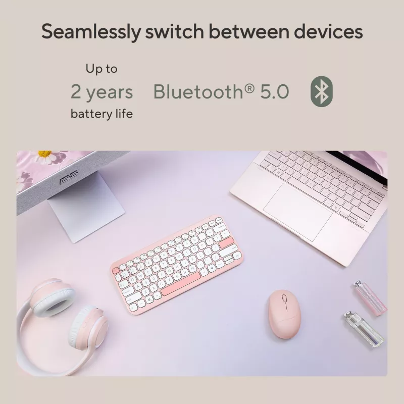 Wireless Bluetooth Keyboard ASUS Marshmallow KW100 — US International layout, compact design