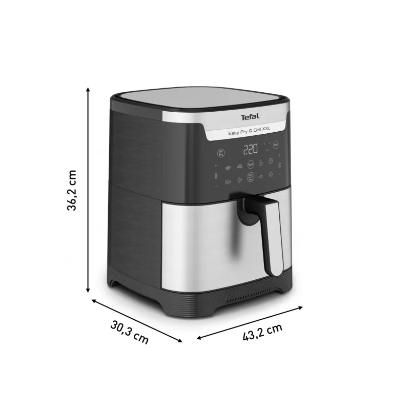 Tefal Easy Fry & Grill EY801D 6.5 L Stand-alone 1650 W Hot air fryer Stainless steel