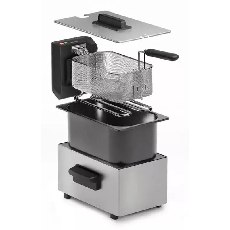 Deep fryer Tristar FR-9334 — single 3 L capacity, 2000 W, rotary control, silver