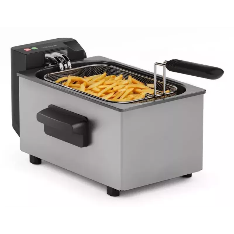 Deep fryer Tristar FR-9334 — single 3 L capacity, 2000 W, rotary control, silver