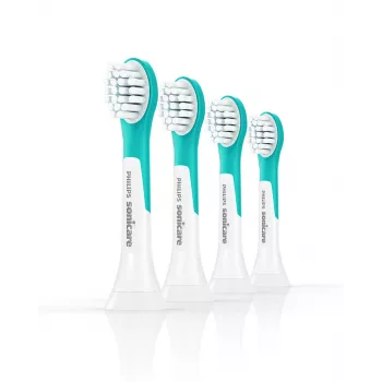 Sonicare For Kids replacement brush heads Philips HX6034/90 — 4 pack, blue/white, 3‑month replacement