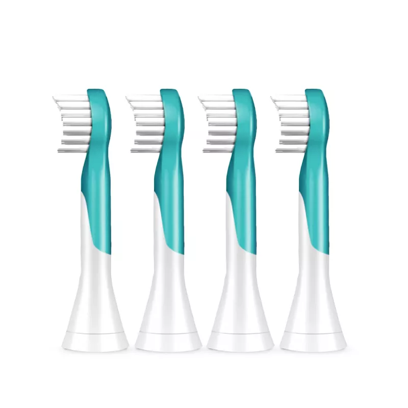 Sonicare For Kids replacement brush heads Philips HX6034/90 — 4 pack, blue/white, 3‑month replacement
