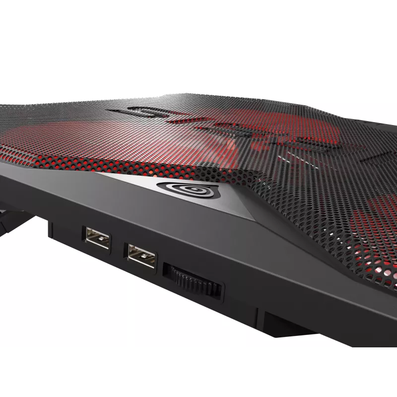 GENESIS Oxid 260 laptop cooling pad 43.9 cm (17.3 inch) 1010 RPM Black, Red