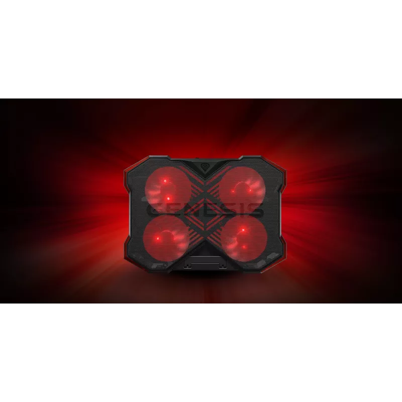 GENESIS Oxid 260 laptop cooling pad 43.9 cm (17.3 inch) 1010 RPM Black, Red