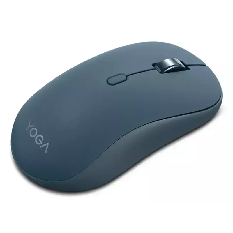 Wireless ambidextrous Bluetooth optical mouse Lenovo Yoga — 4000 DPI, 8 buttons, wheel, battery-powered, teal