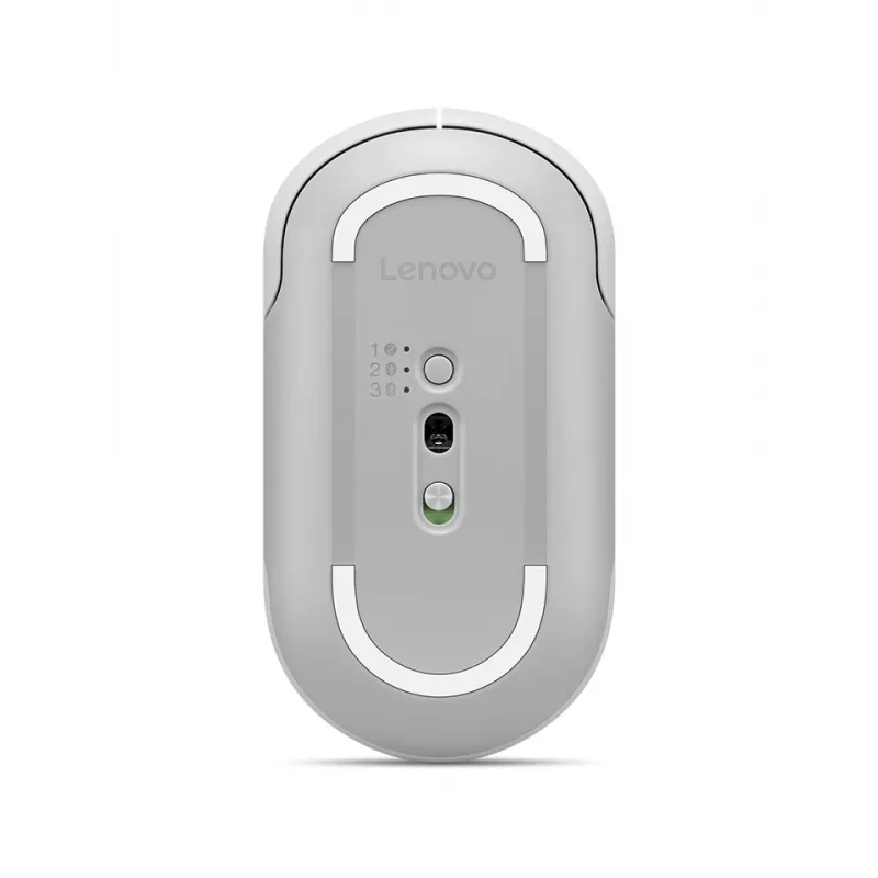 Wireless Silent Mouse Lenovo 700 Multi-Device ambidextrous optical 4000 DPI RF + Bluetooth 8 buttons white