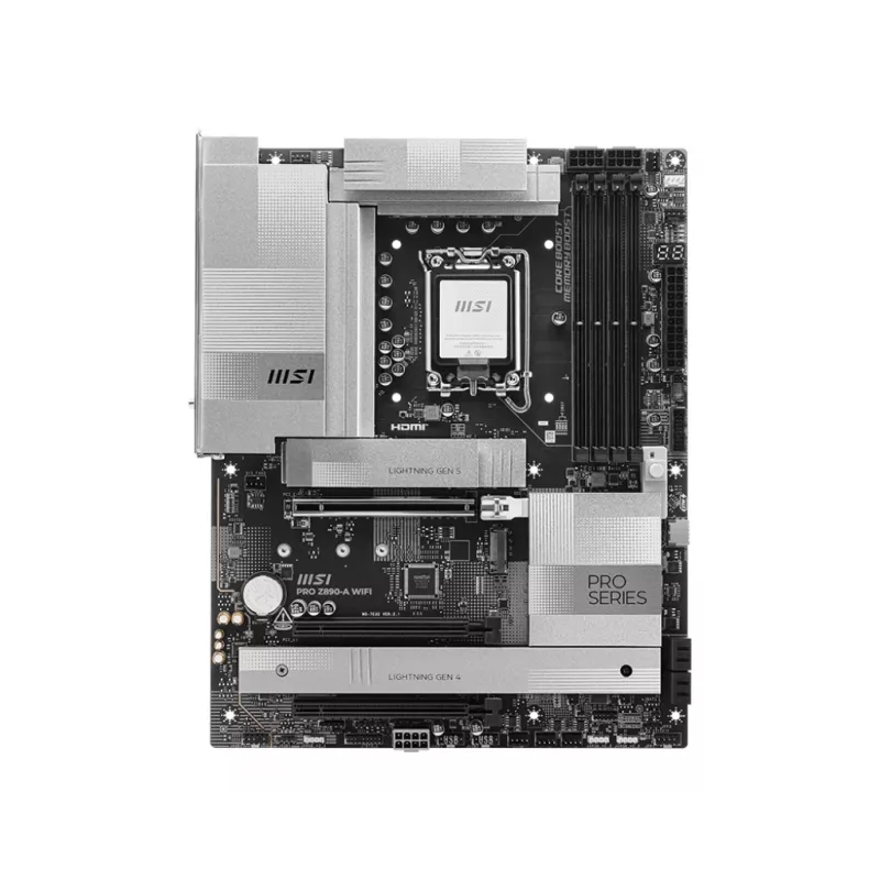 Motherboard MSI PRO Z890-A WIFI Intel Z890 LGA 1851 ATX DDR5, 4 DIMM, 256GB, Wi‑Fi 7, 5Gb Ethernet