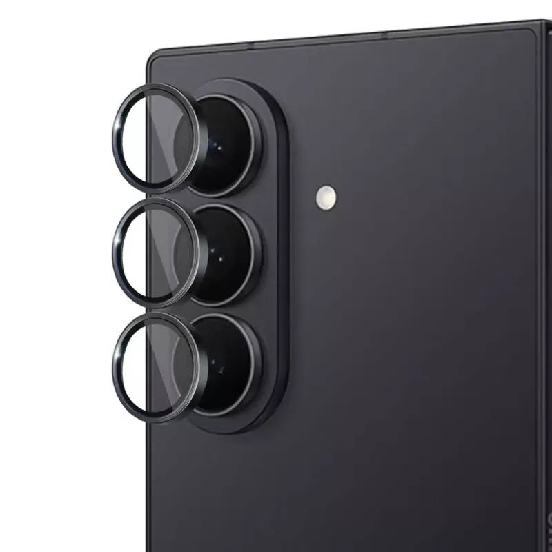 Camera lens protector 3MK for Samsung Galaxy Z Fold 7 — tempered glass, black