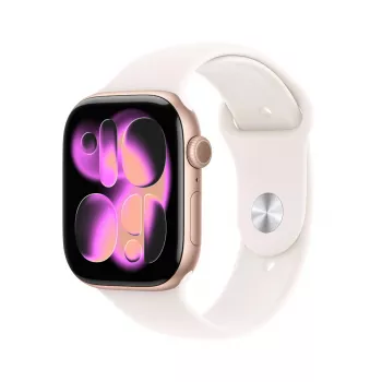 Apple Watch Series 11 GPS + Cellular 46mm Rose Gold Aluminium Case with Light Blush Sport Band