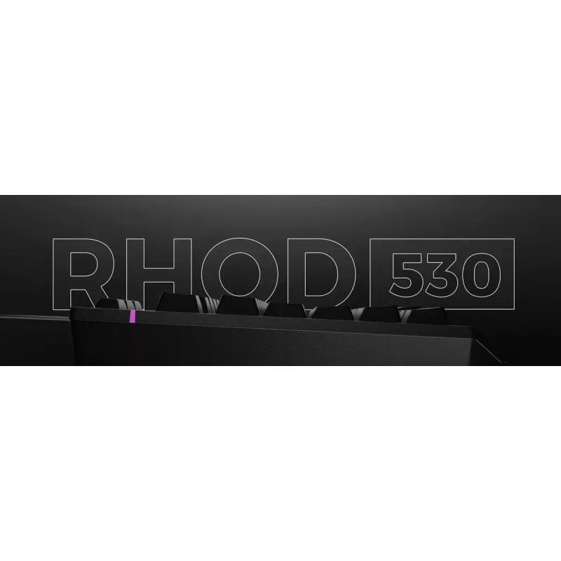 Wired full-size gaming keyboard Genesis Rhod 530, USB, QWERTY US, membrane, RGB backlight, 114 keys, 1.8 m cable, black