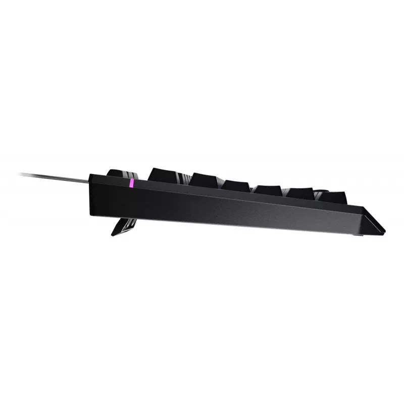Wired full-size gaming keyboard Genesis Rhod 530, USB, QWERTY US, membrane, RGB backlight, 114 keys, 1.8 m cable, black