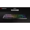 Wired full-size gaming keyboard Genesis Rhod 530, USB, QWERTY US, membrane, RGB backlight, 114 keys, 1.8 m cable, black