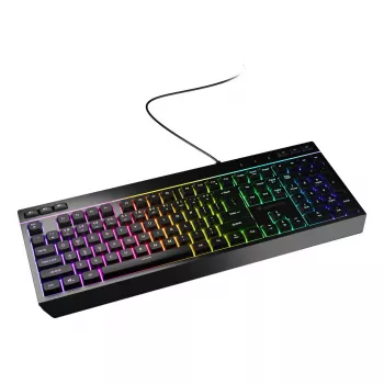 Wired full-size gaming keyboard Genesis Rhod 530, USB, QWERTY US, membrane, RGB backlight, 114 keys, 1.8 m cable, black