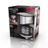 Drip coffee maker Adler AD 4407, 550 W, 0.7 L jug, silver/black, semi-auto