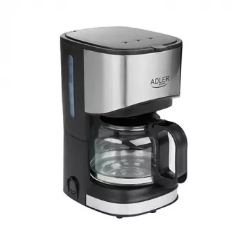 Drip coffee maker Adler AD 4407, 550 W, 0.7 L jug, silver/black, semi-auto