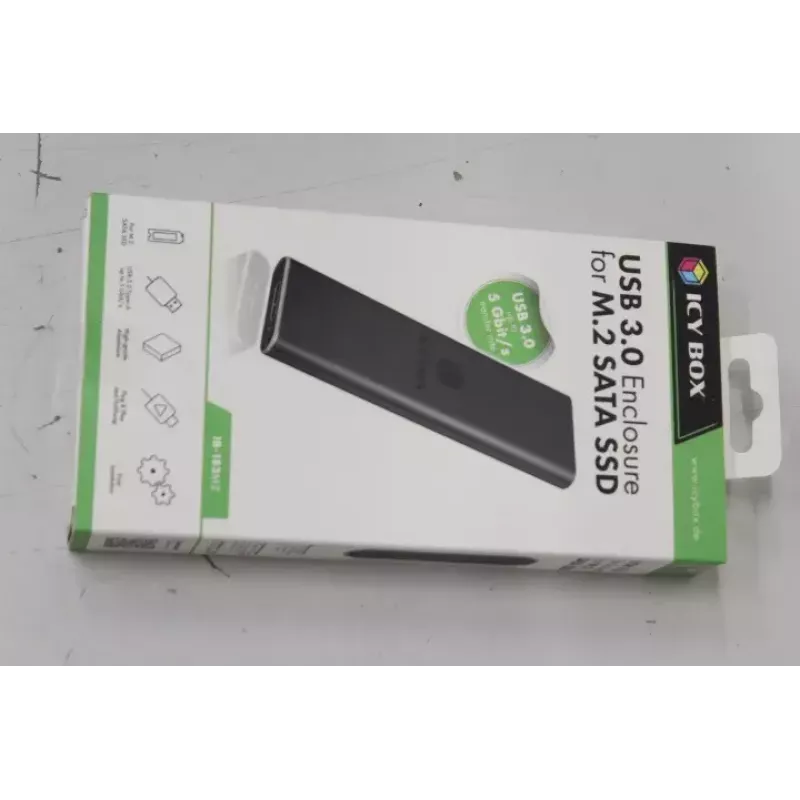 SSD disk Icy box 1x mSATA SSD to USB 3.0 host aluminium black IB-183M2
