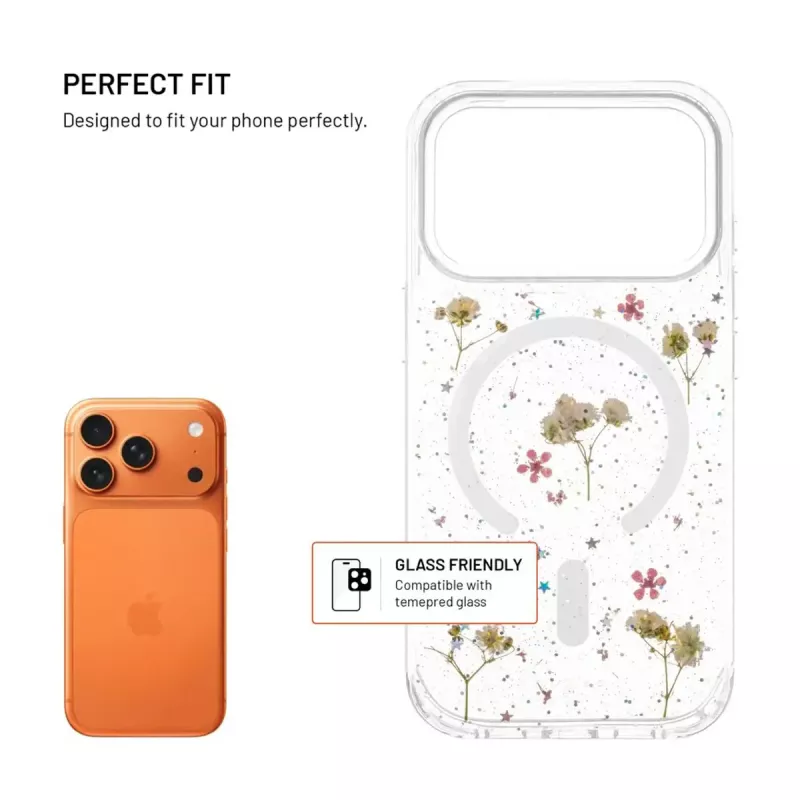 Back cover FIXED MagBloom for Apple iPhone 17 Pro — TPU, Blush Plum