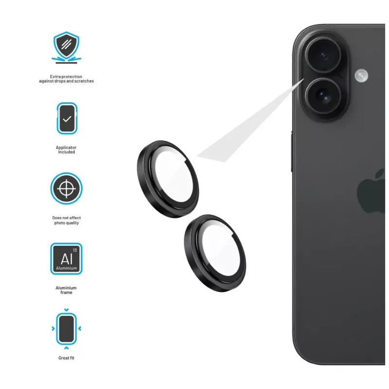 Fixed Camera Glass for Apple iPhone 17 — Glass Black