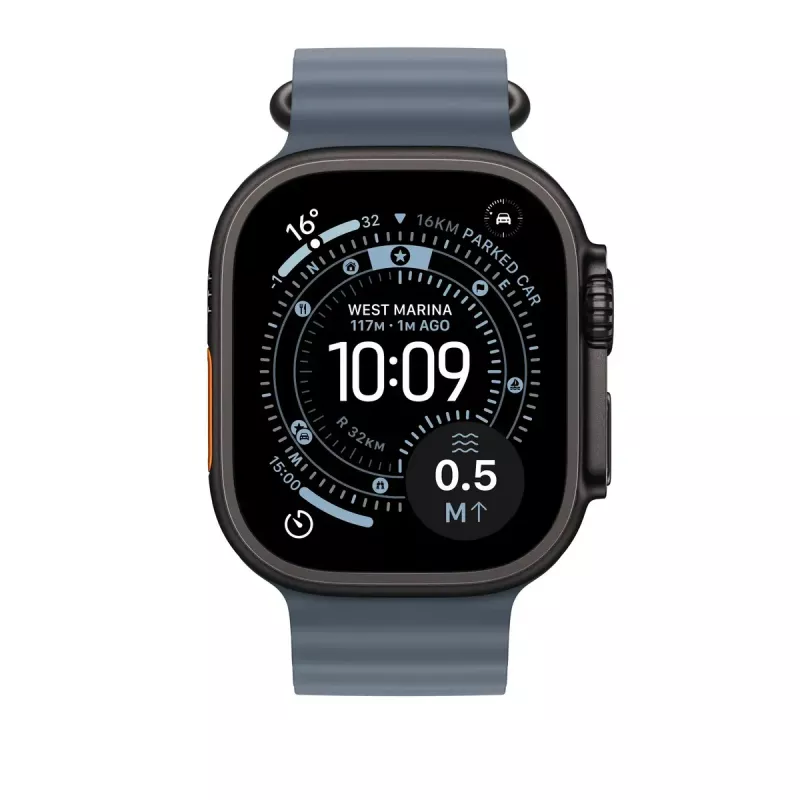 APPLE 49mm Anchor blue Ocean band - Black Titanium Finish