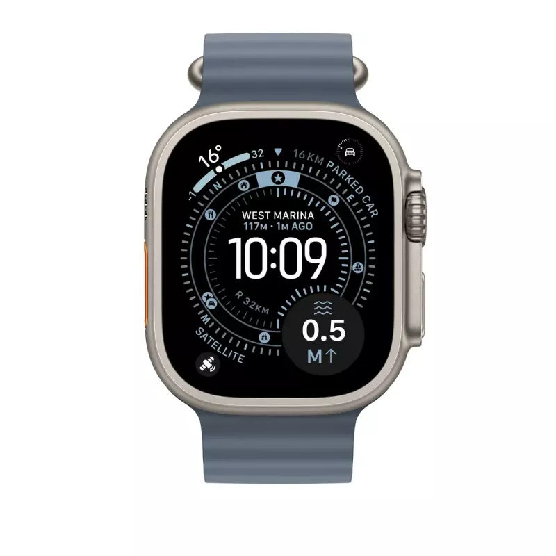 Band Apple Natural Titanium Finish MGCC4ZM/A Blue Fluoroelastomer 49mm